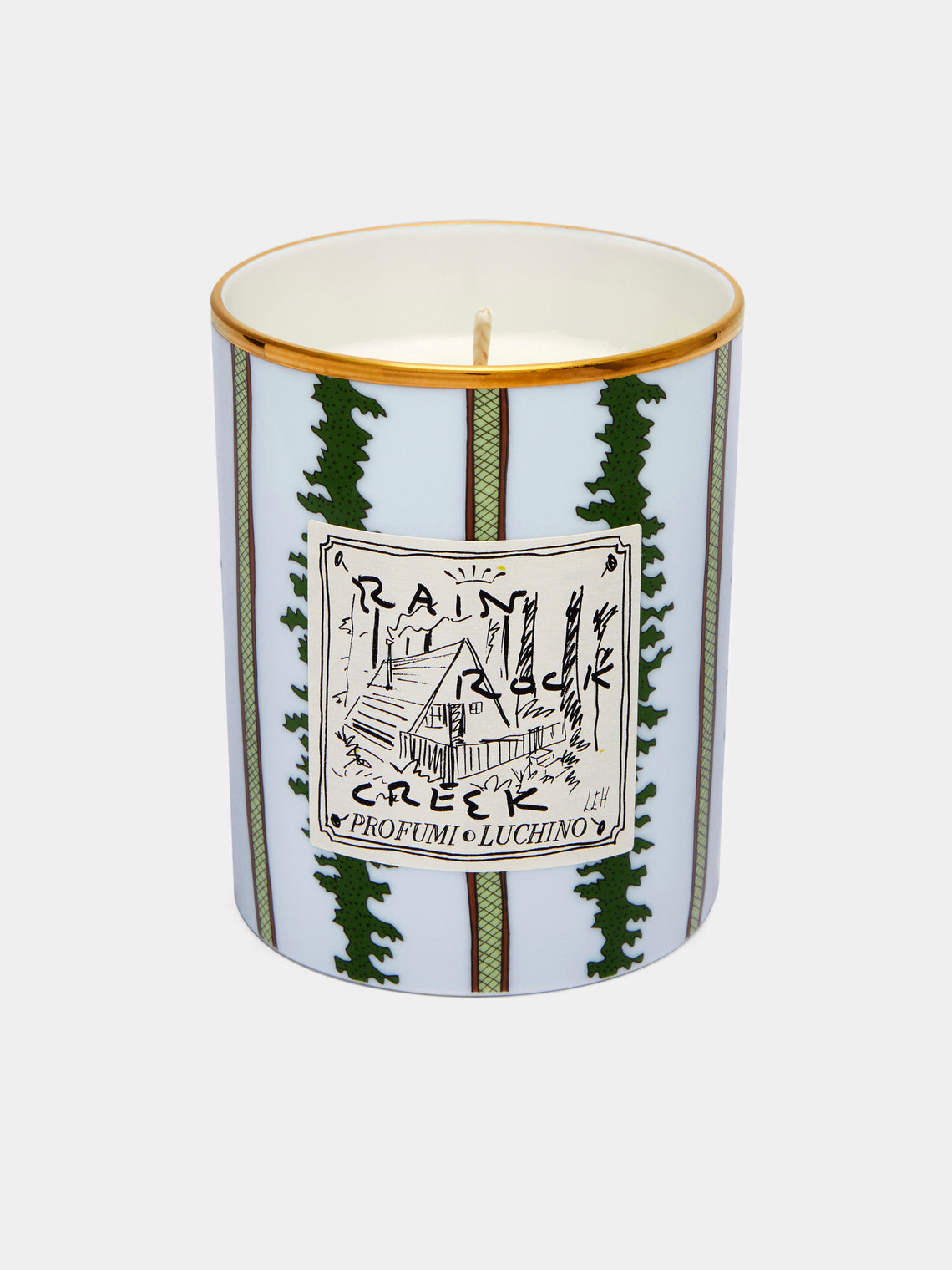 Ginori 1735 - Profumi Luchino Rain Rock Creek Porcelain Candle -  - ABASK - 