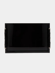 Riviere - Lacquered Leather Tray - Black - ABASK - 