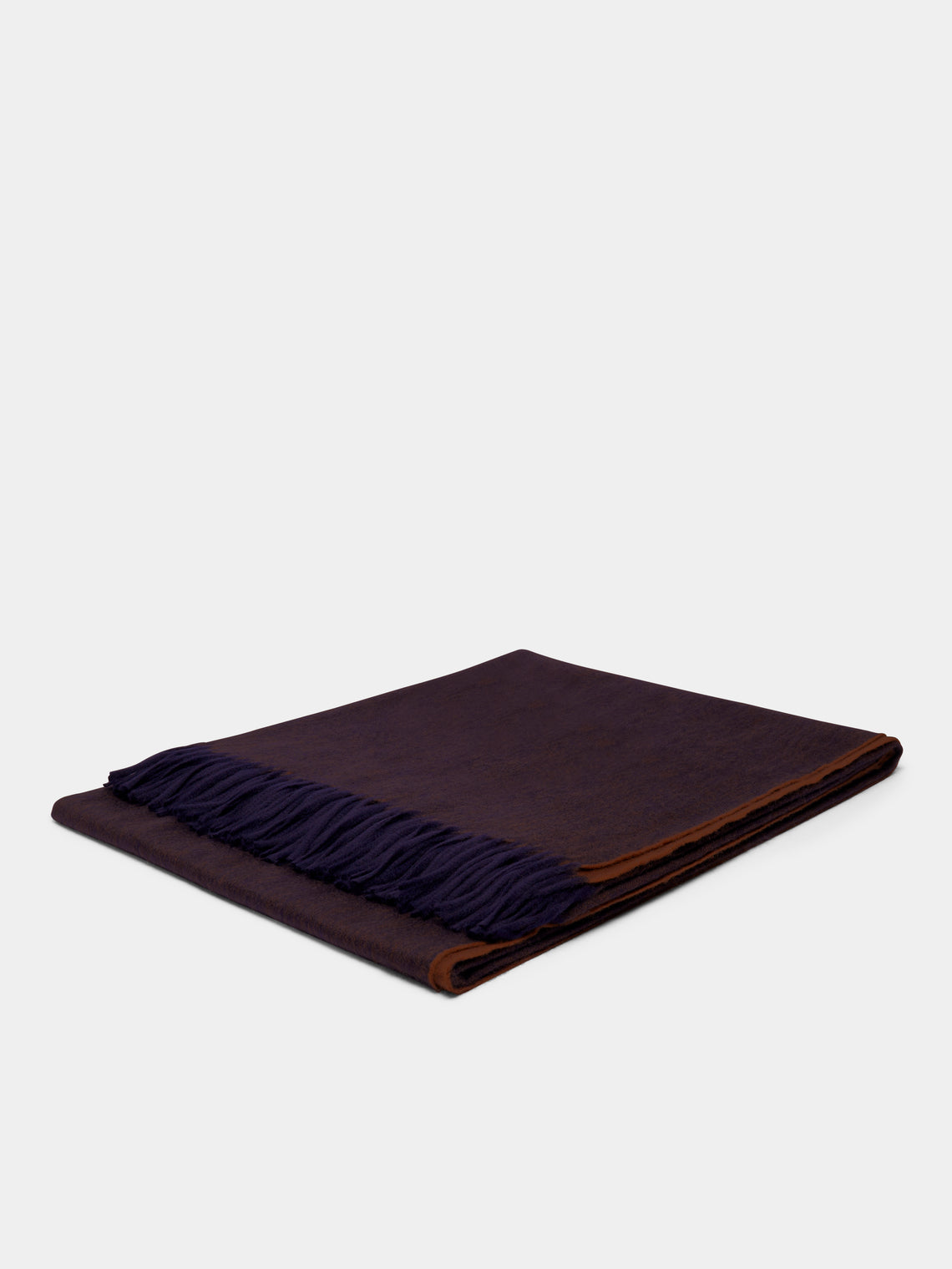 Begg x Co - Arran Cashmere Reversible Blanket - Brown - ABASK