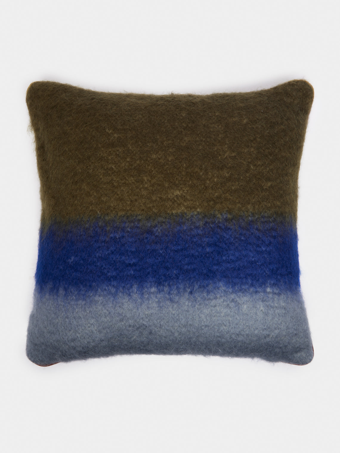 Loewe Home - Mohair Striped Cushion - Blue - ABASK