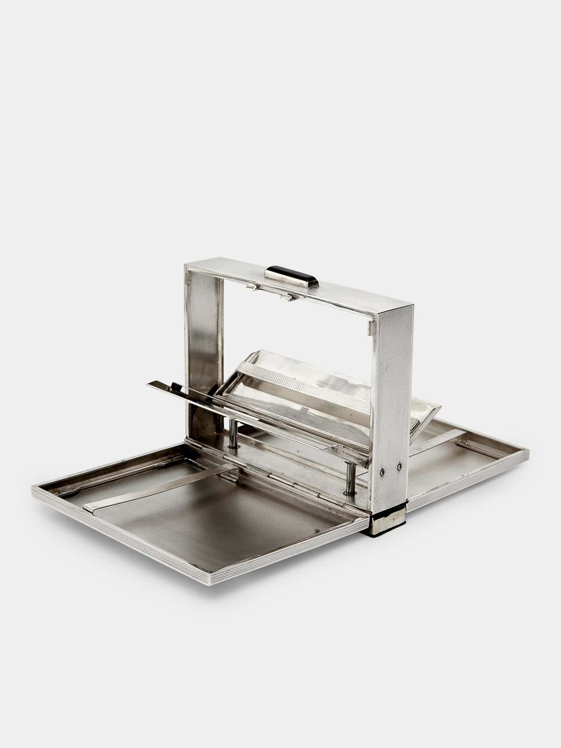 Antique and Vintage - Sterling Silver Deco Folding Cigarette Box -  - ABASK