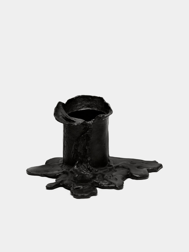Osanna Visconti - Melted Bronze Candle Holder - Black - ABASK - 
