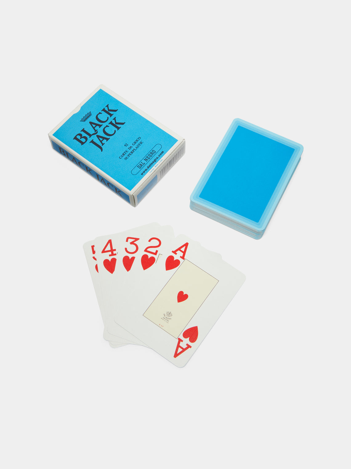 Dal Negro - Playing Cards with Dealer Shoe - Blue - ABASK