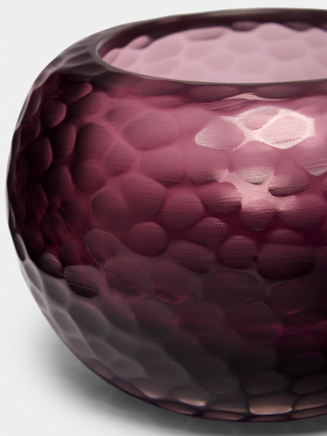 Micheluzzi Glass - Bocia Ametista Hand-Blown Murano Glass Vase - Purple - ABASK