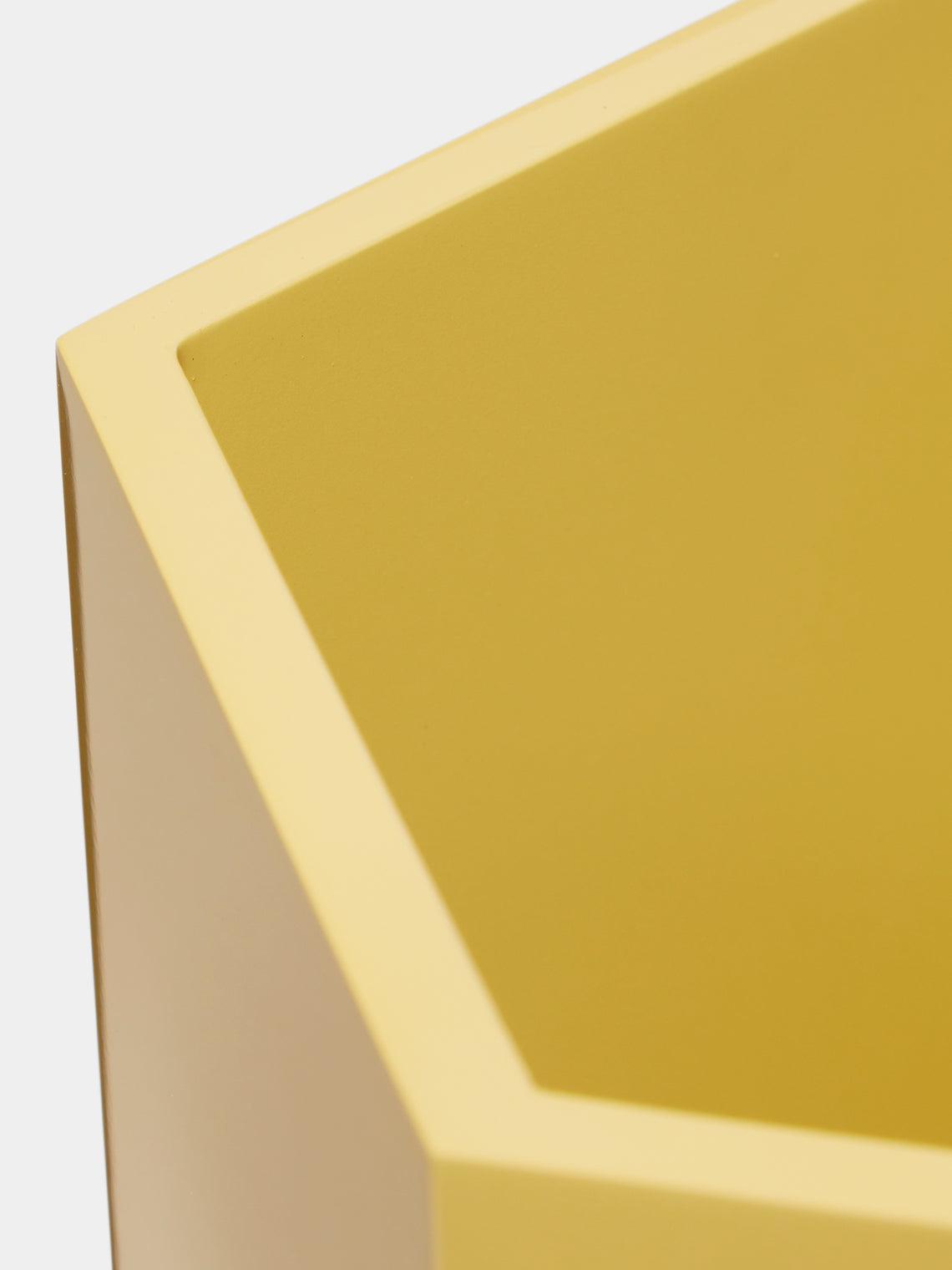 The Lacquer Company - Lacquered Hexagonal Bin - Yellow - ABASK