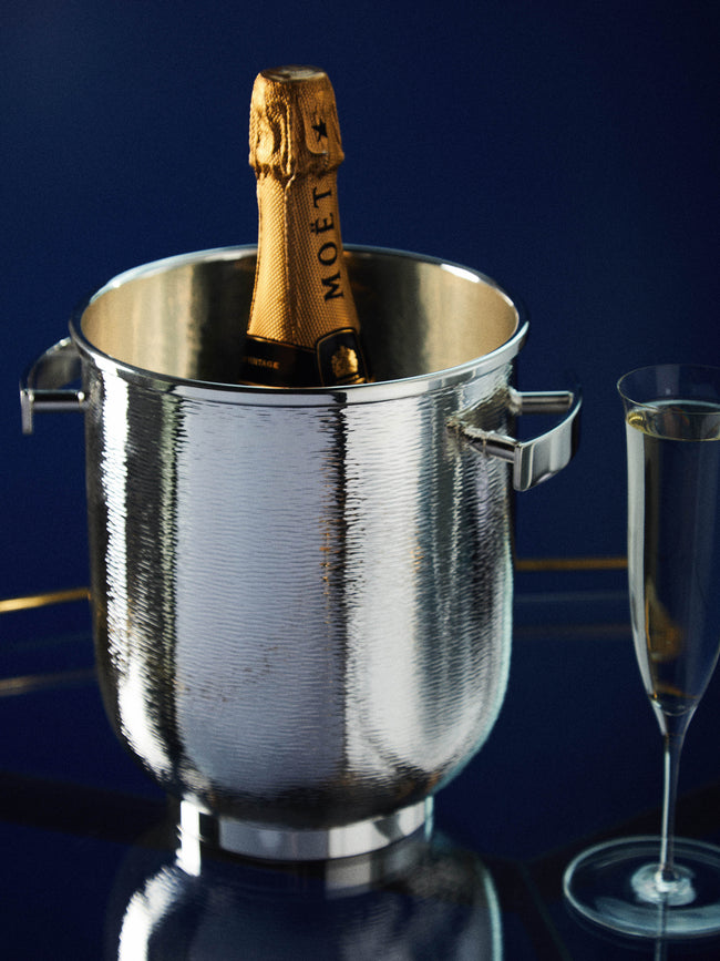 Zanetto - Avant Garde Silver-Plated Champagne Bucket - Silver - ABASK