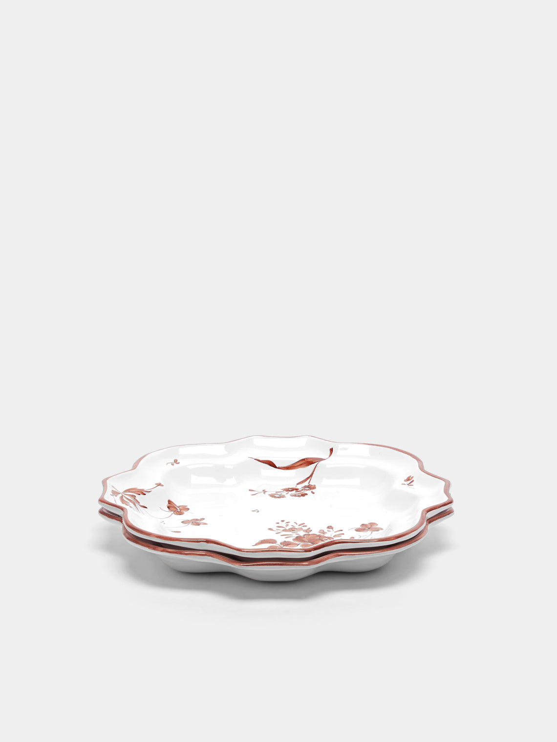 Z.d.G - Camaïeu Drageoir Hand-Painted Ceramic Dessert Plates (Set of 2) - Brown - ABASK