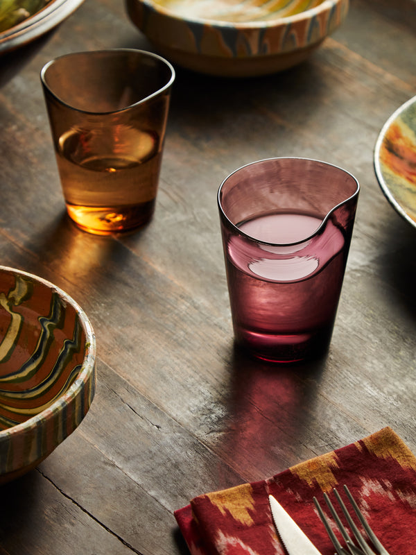 Micheluzzi Glass - Mosso Ametista Hand-Blown Murano Glass Tumbler -  - ABASK