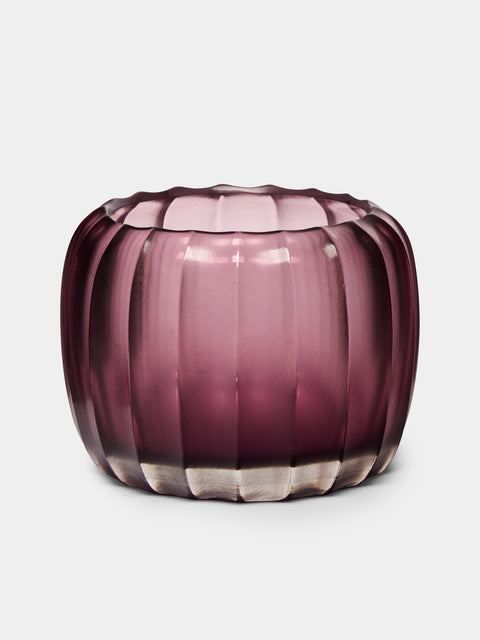 Micheluzzi Glass - Pozzo Ametista Hand-Blown Murano Glass Vase - Purple - ABASK - 