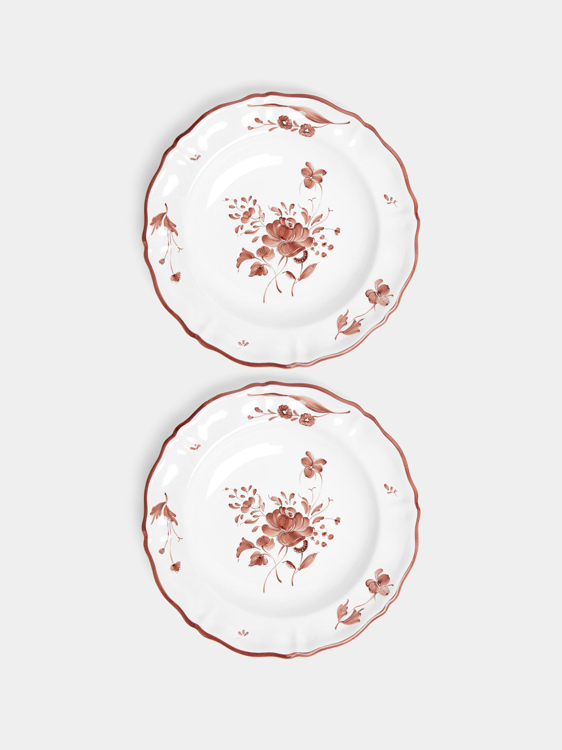 Z.d.G - Camaïeu Hand-Painted Ceramic Bowls (Set of 2) - Brown - ABASK