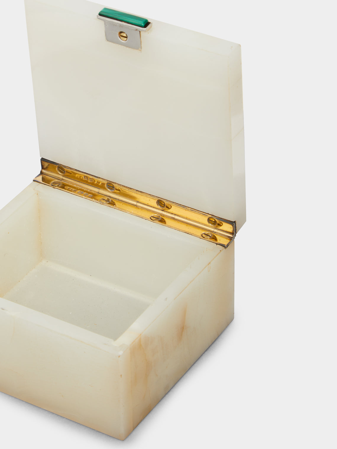 Antique and Vintage - 1937 White Onyx and Malachite Box -  - ABASK