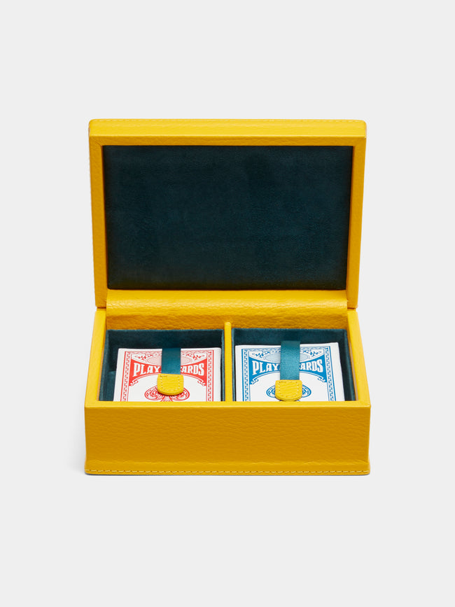 Noble Macmillan - Leather Playing Cards Set - Yellow - ABASK - 