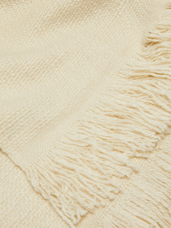 Denis Colomb - Handspun Cashmere Blanket - Cream - ABASK