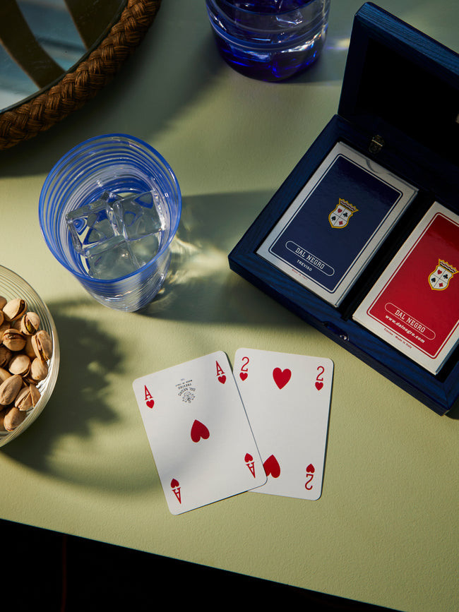 Card Set Green Leather Playing Cards Set by F. Hammann | ABASK