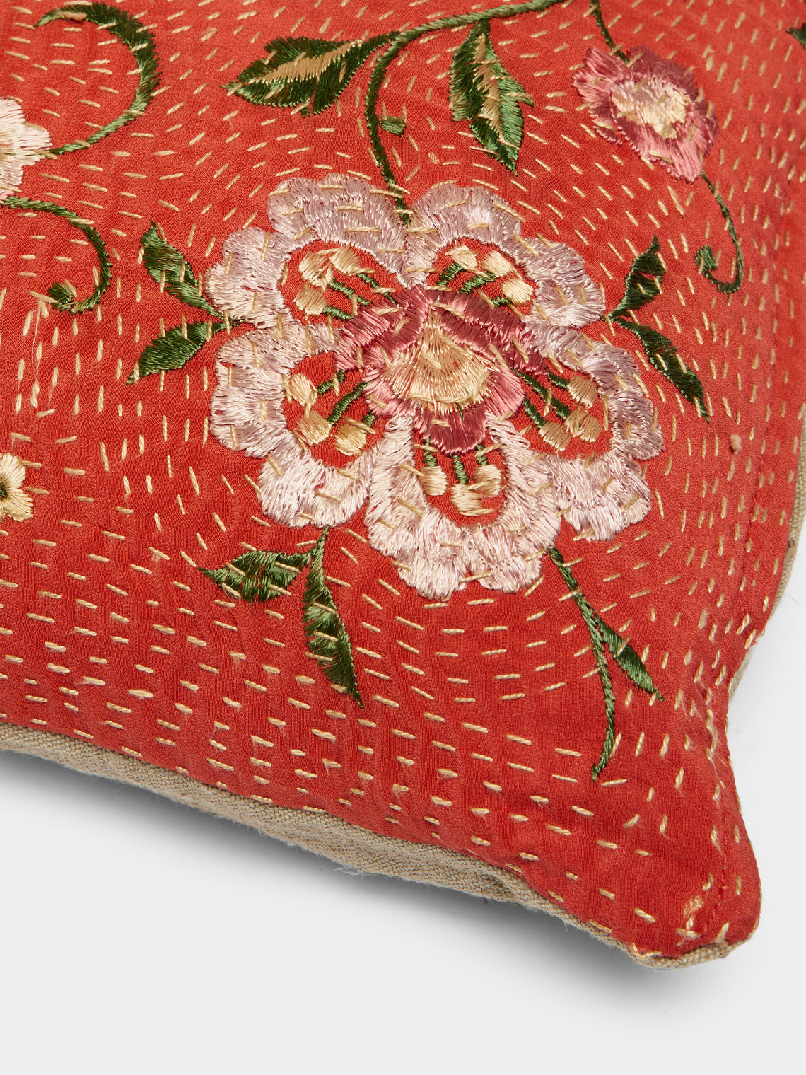 By Walid - 19th-Century Chinese Embroidery Silk Cushion -  - ABASK