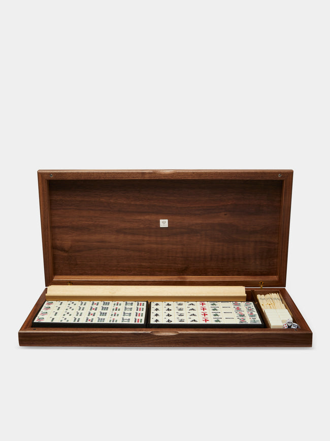 Dal Negro - Leather and Walnut Mahjong Set - Brown - ABASK - 