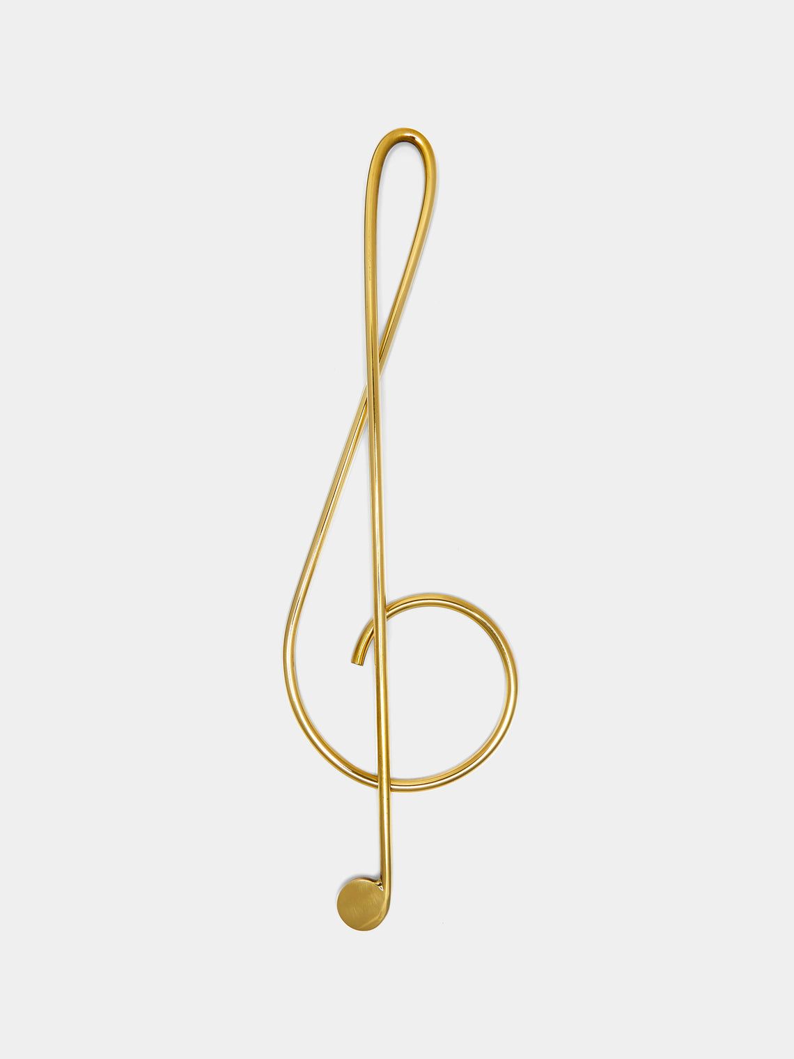 Carl Auböck - Brass Oversized Musical Clef Paperclip - Gold - ABASK - 