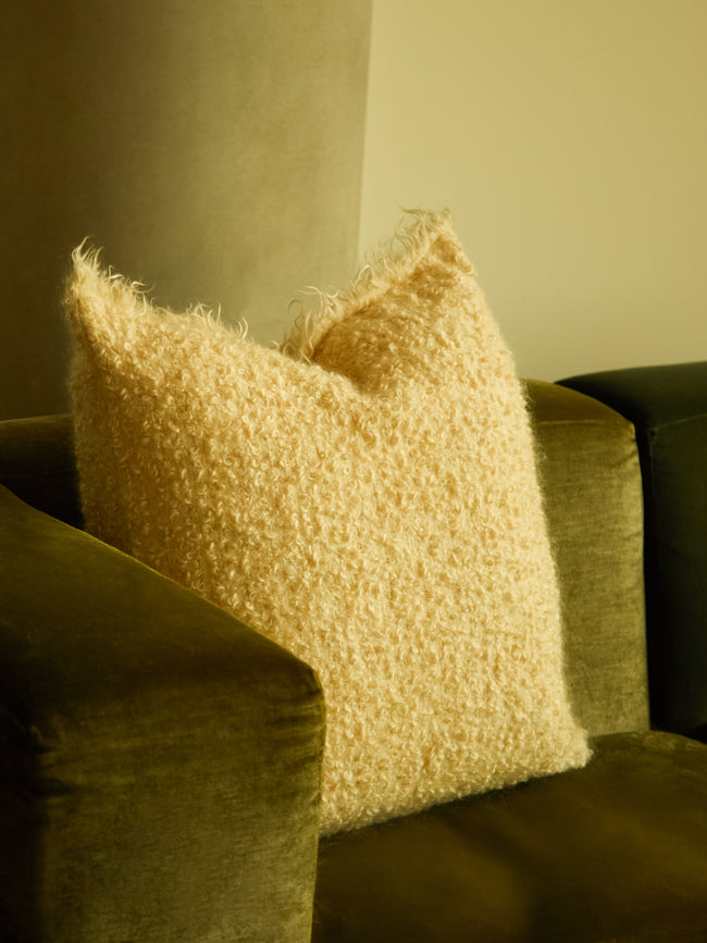 The House of Lyria - Ariete Wool Cushion - Cream - ABASK