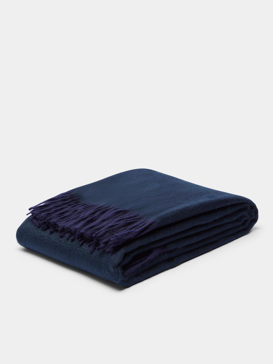 Begg x Co - Arran Cashmere Reversible Blanket - Blue - ABASK