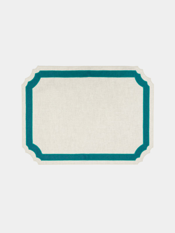 Los Encajeros - Vega Embroidered Linen Placemats (Set of 4) -  - ABASK - 