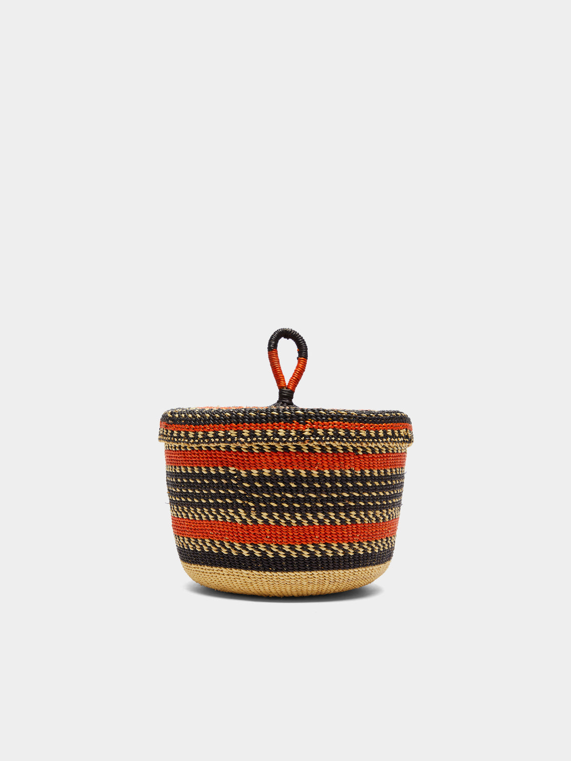 Baba Tree - Banasco Handwoven Elephant Grass Lidded Basket - Multiple - ABASK
