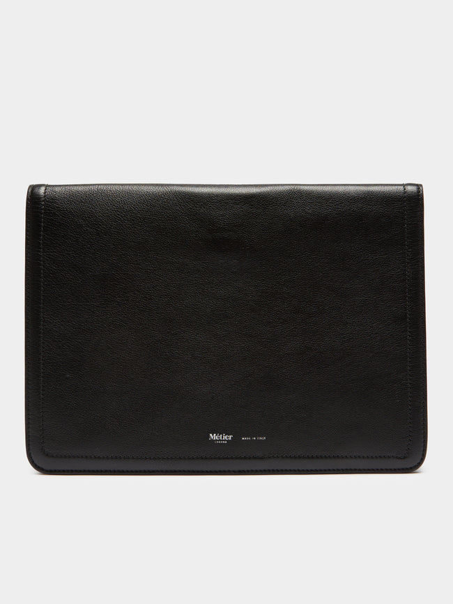 Métier - Metropolitan Leather Laptop Case - Black - ABASK - 