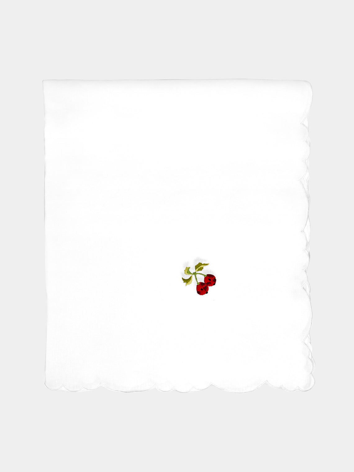 Taf Firenze - Motivi Frutta Procellana Tablecloth and Napkins (Set of 12) - White - ABASK