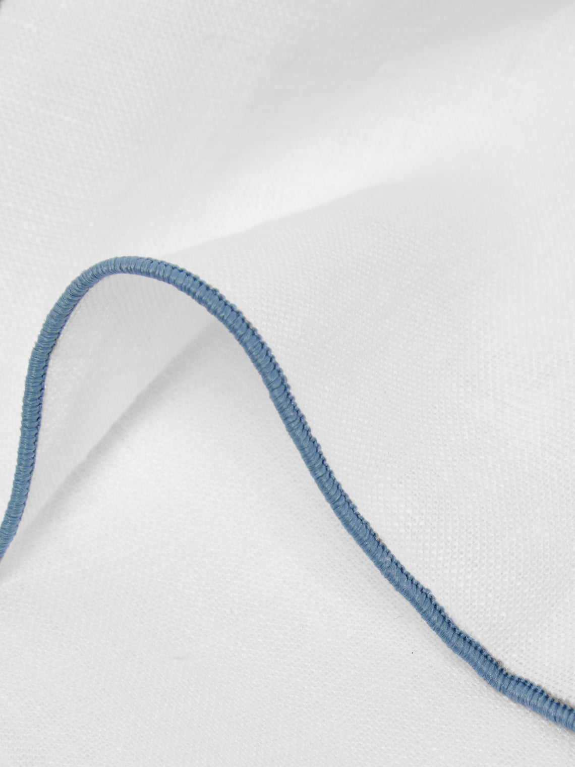 Madre Linen - Contrast Edge Linen Napkin (Set of 4) - Light Blue - ABASK
