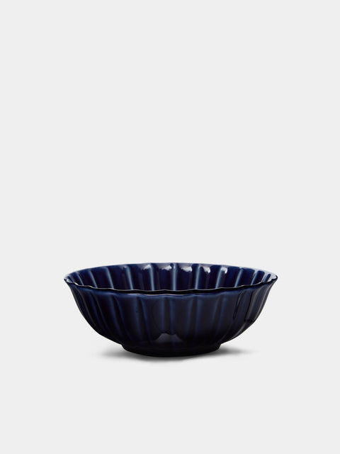 Kaneko Kohyo - Giyaman Urushi Ceramic Shallow Bowls (Set of 4) - Blue - ABASK - 