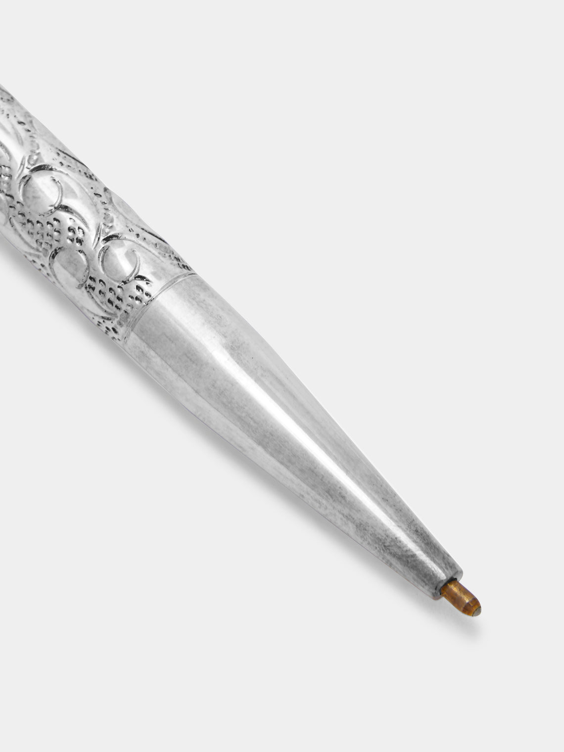 Yard O Led - Perfecta Victorian Sterling Silver Ballpoint Pen - Silver - ABASK