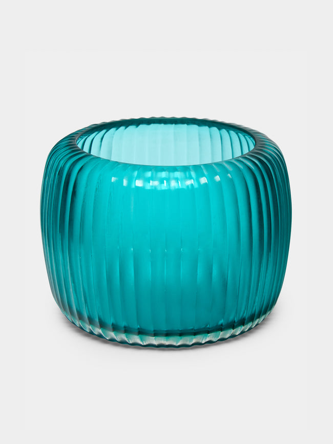 Micheluzzi Glass - Pozzo Acqua Murano Glass Vase - Teal - ABASK - 