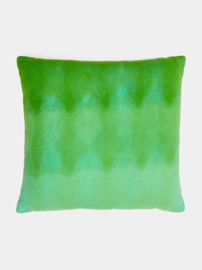 The Elder Statesman - Gradient Hand-Dyed Cashmere Pillow - Green - ABASK - 