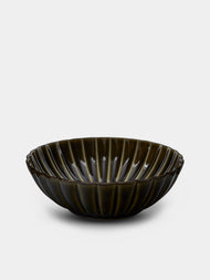 Kaneko Kohyo - Giyaman Urushi Ceramic Serving Bowl - Green - ABASK - 