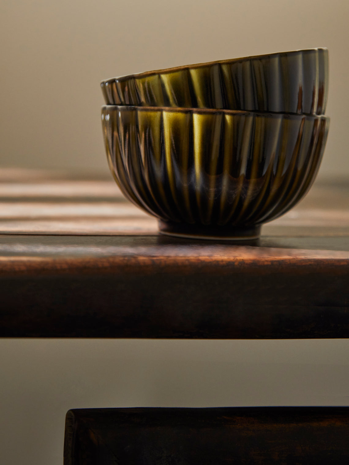 Kaneko Kohyo - Giyaman Urushi Ceramic Deep Bowls (Set of 4) - Green - ABASK