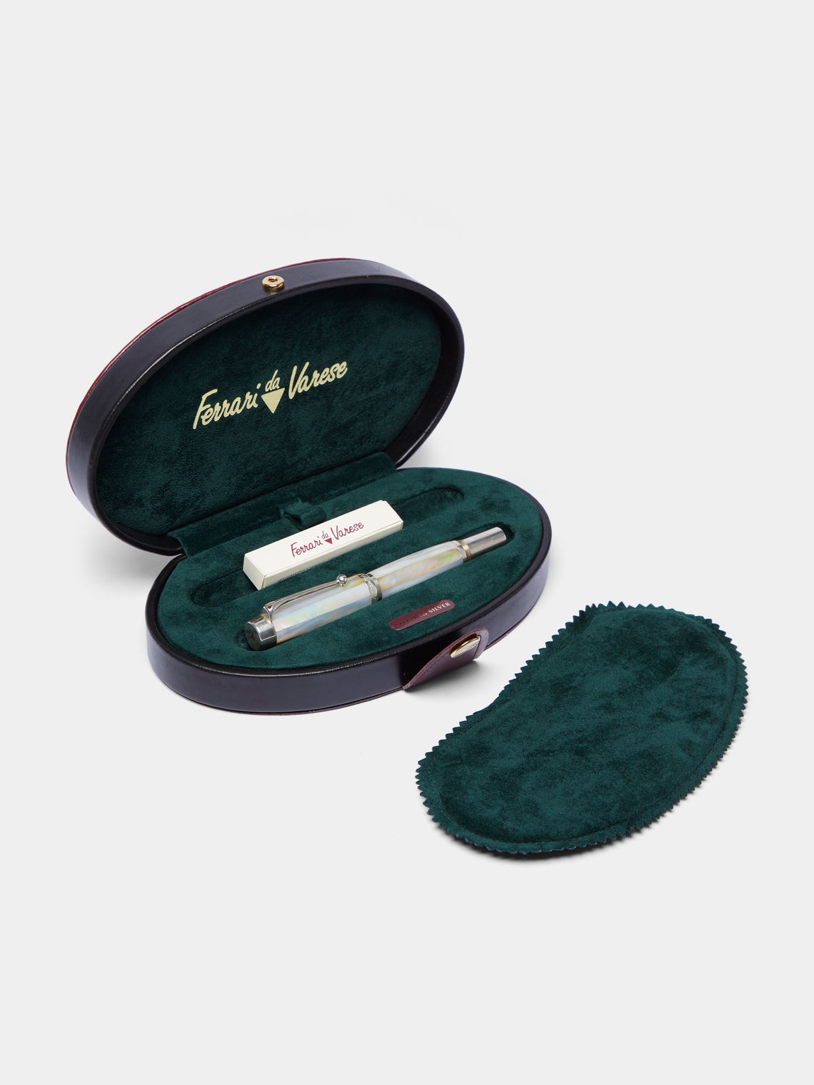 Antique and Vintage - 2005 Ferrari Da Varese Mother of Pearl Fountain Pen - Silver - ABASK