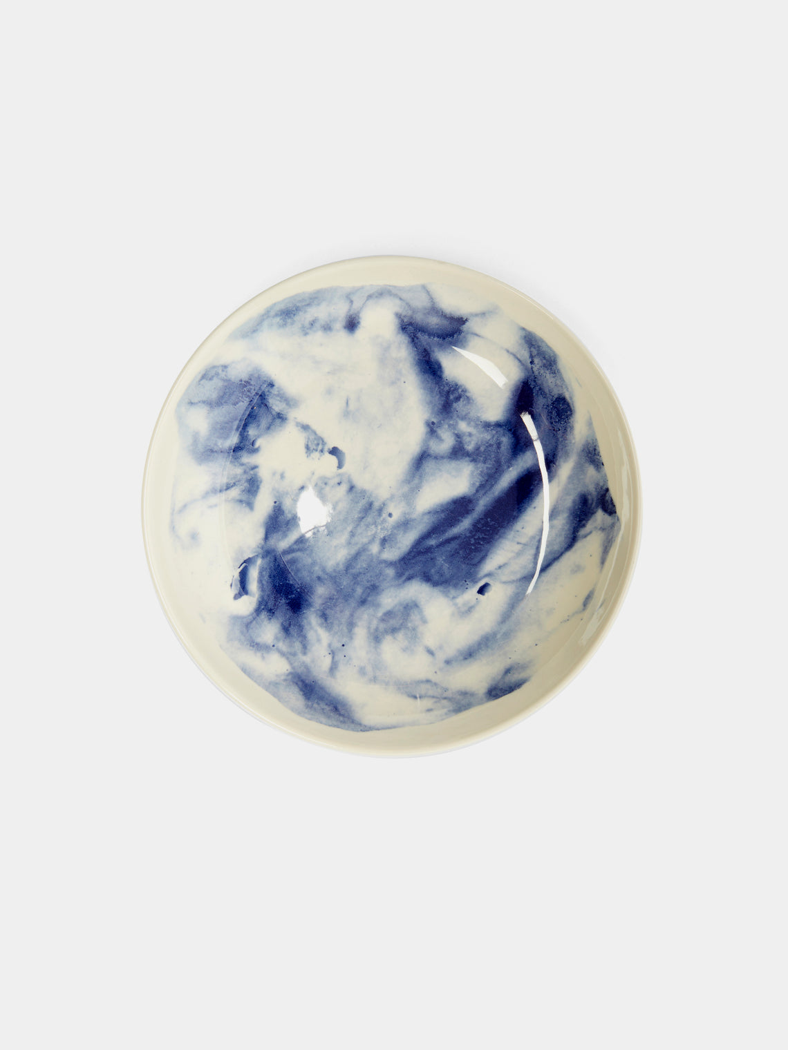 1882 Ltd. - Indigo Storm Ceramic Pasta Bowls (Set of 4) - Blue - ABASK