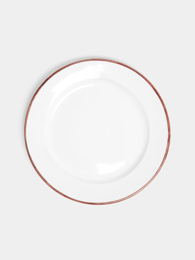 Z.d.G - L'Horizon Hand-Painted Ceramic Dinner Plates (Set of 2) - Brown - ABASK - 