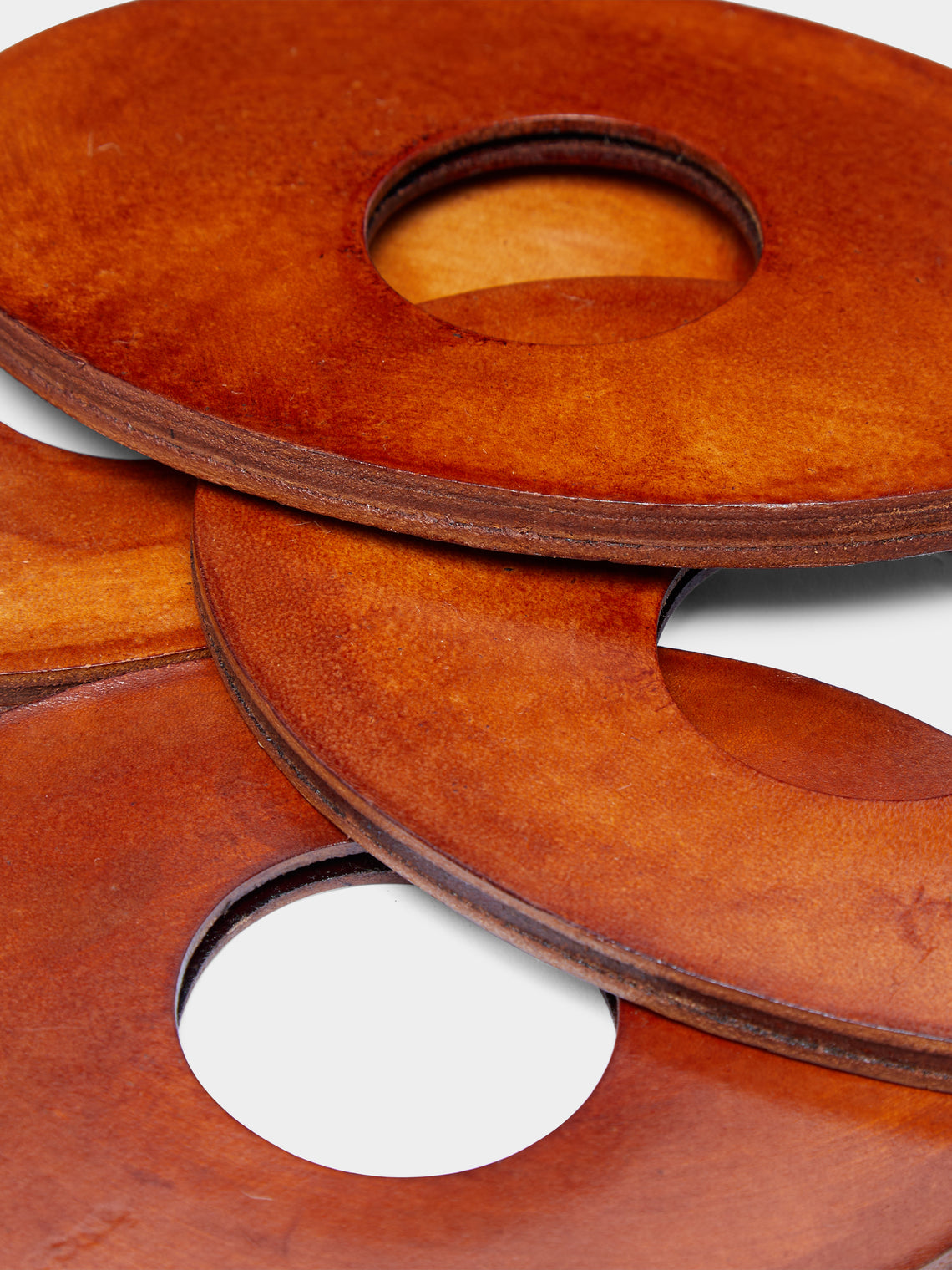 Peter Speliopoulos Projects - Hand-Stained Leather Napkin Rings (Set of 4) -  - ABASK
