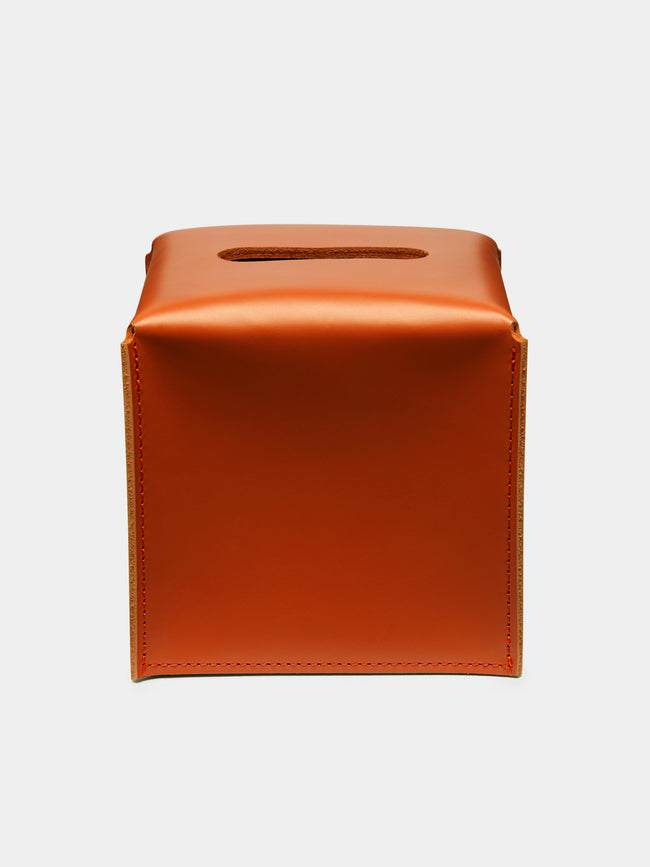 Rabitti 1969 - Amsterdam Leather Tissue Box - Orange - ABASK - 