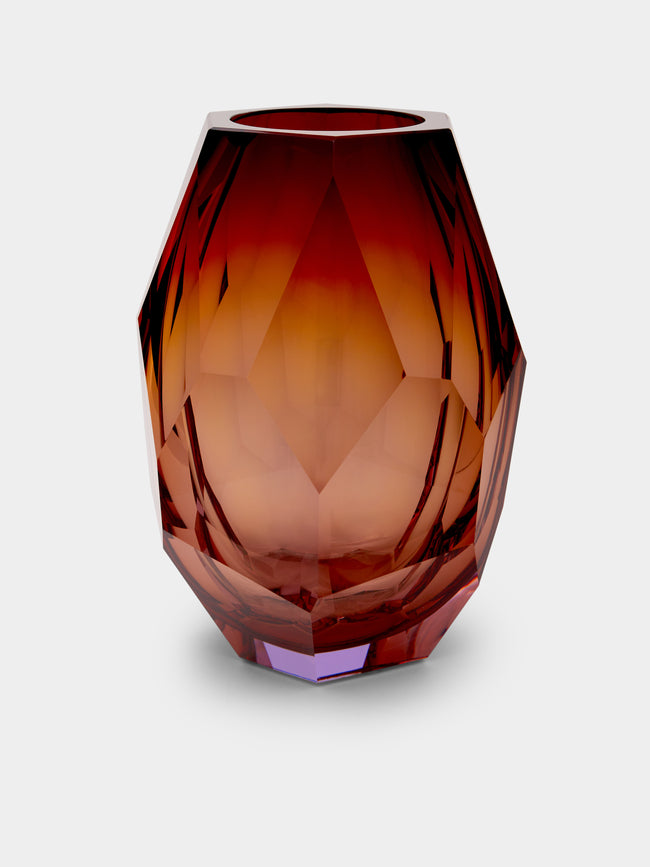 Moser - Montagne Hand-Blown Crystal Vase - Pink - ABASK - 