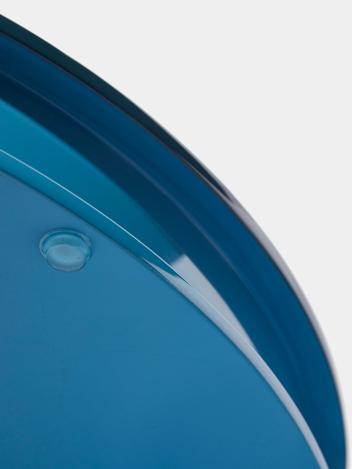 The Lacquer Company - Lacquered Large Circular Tray - Blue - ABASK