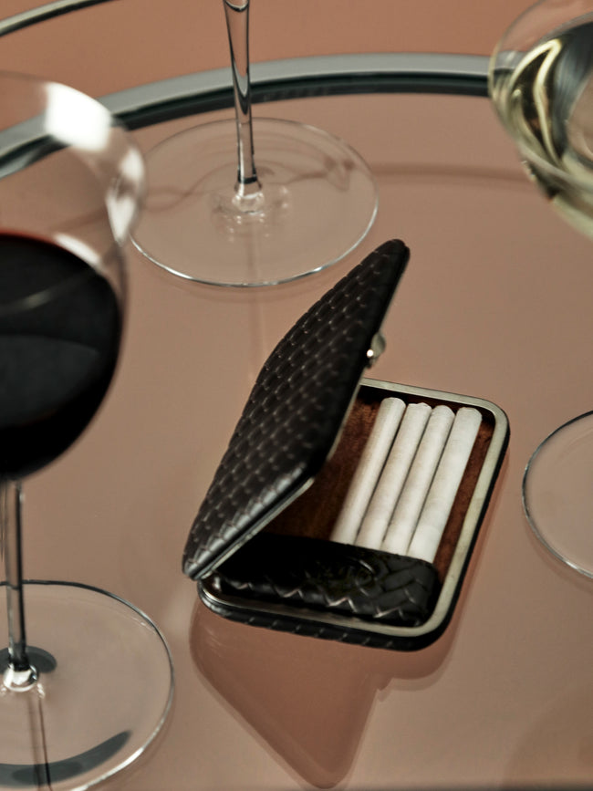 F. Hammann - Woven Leather Cigarette Case (7 Cigarettes) - Brown - ABASK