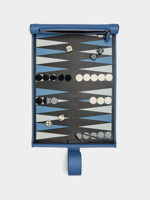 Smythson - Panama Travel Backgammon Set - Blue - ABASK - 