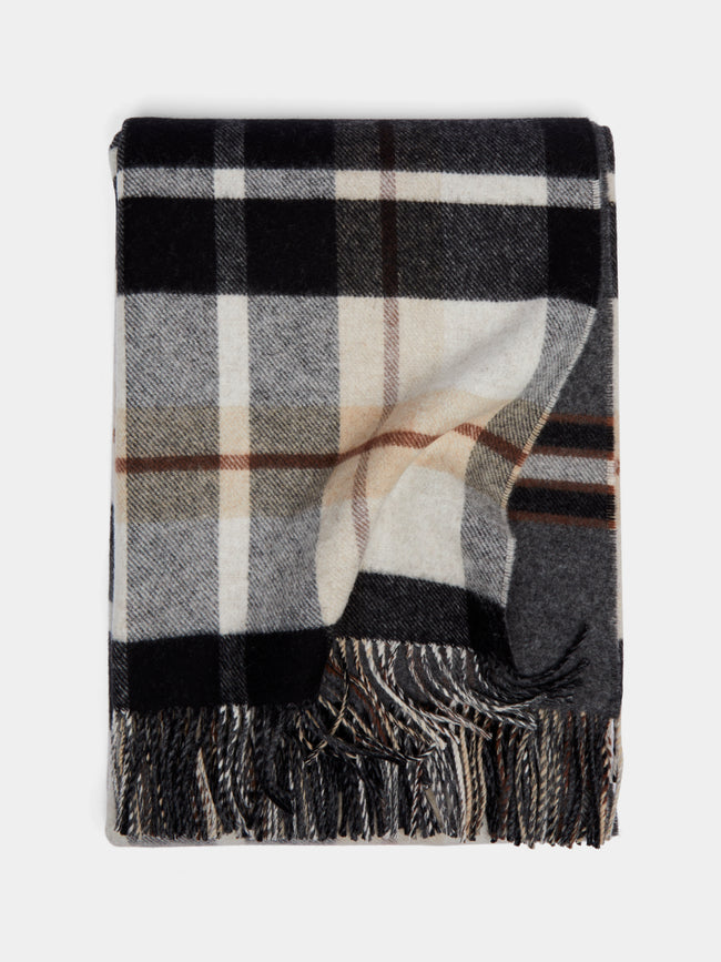 Johnstons of Elgin - Double-Faced Wool Check Blanket - Black - ABASK - 