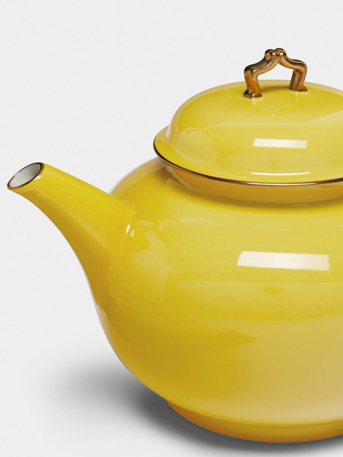 Augarten - Belvedere Hand-Painted Porcelain Teapot - Yellow - ABASK