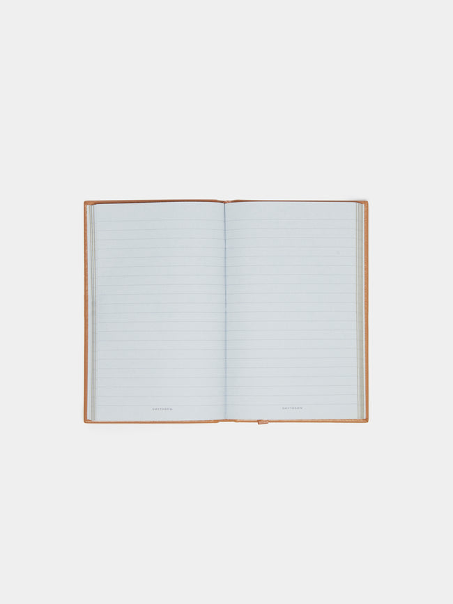 Blue Portobello Leather Notebook by Smythson | ABASK US
