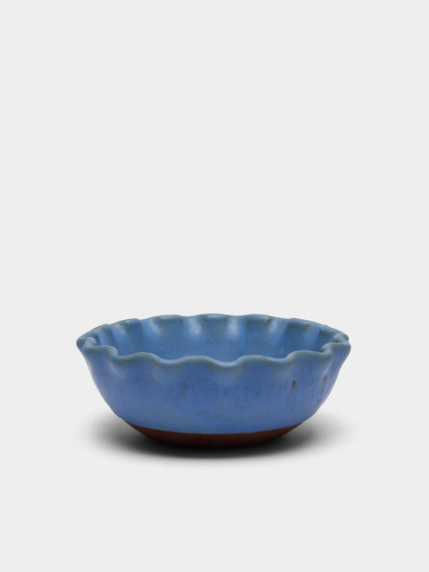Perla Valtierra - Hand-Glazed Ceramic Small Bowls (Set of 4) - Blue - ABASK - 