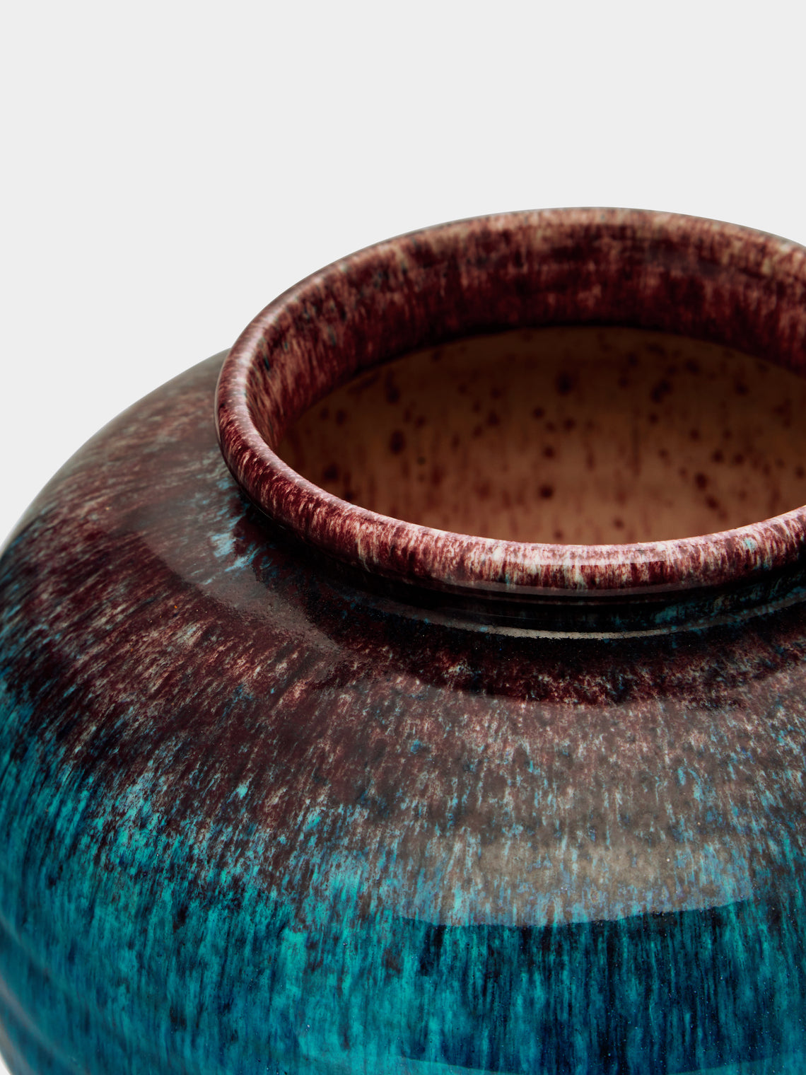 Antique and Vintage - 1950-1970 Turquoise Accolay Vase - Blue - ABASK