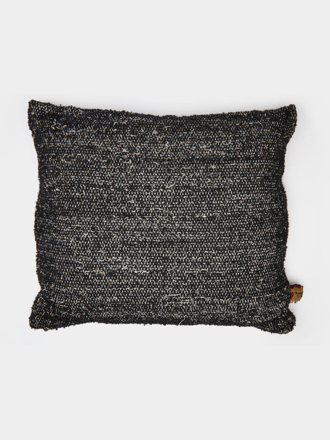 The House of Lyria - Liccio Hand-Dyed Wool Cushion - Black - ABASK - 