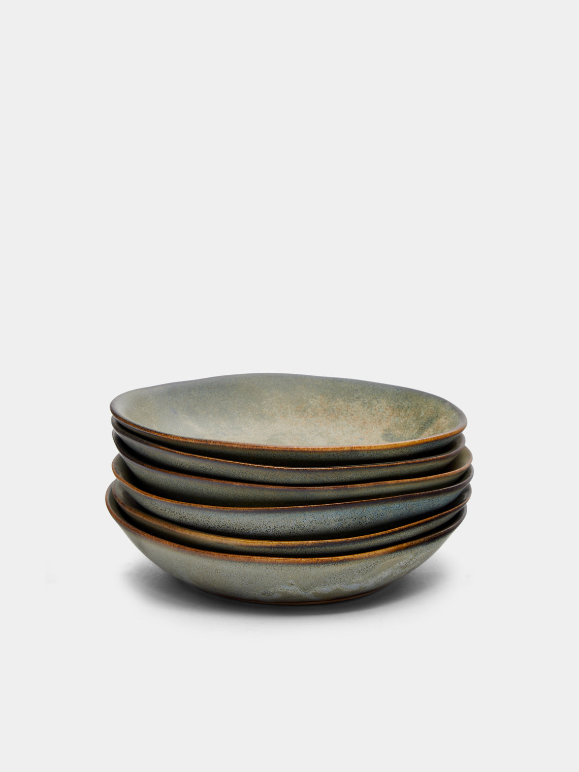 Mervyn Gers Ceramics - Hand-Glazed Ceramic Dessert Bowls (Set of 6) - Beige - ABASK